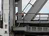 Стык разводного пролёта на Подпорожском мосту через реку Свирь
