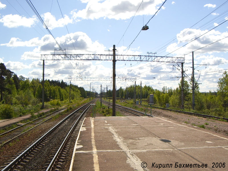 Разветвление путей: налево – на Вещево, прямо – на Петербург, направо – на Приморск