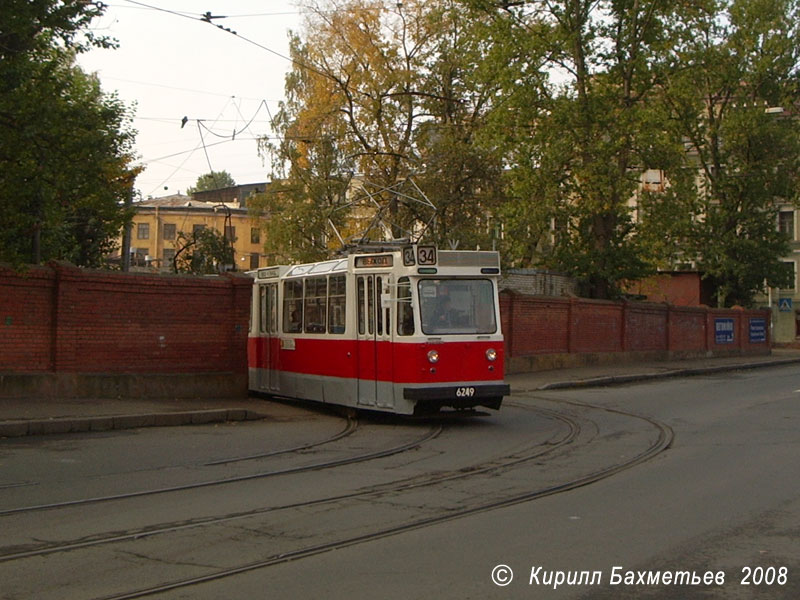 Трамвайный вагон ЛМ-68 № 6249