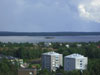 Вид на Финский залив и остров Кукори со смотровой башни "Хауккавуори"