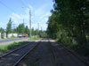 Трамвайная линия, проложенная по старой трассе Ириновской железной дороги
