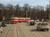 Трамвайный вагон ЛМ-33 № 4275 с прицепным вагоном ЛП-33 № 4454