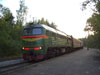 Тепловоз М62-1697 с пригородным поездом Выборг – Приморск – Зеленогорск
