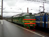 Тепловоз М62-1740 с пригородным поездом Светогорск – Выборг