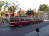 Трамвайный вагон ЛМ-33 № 4275 с прицепным вагоном ЛП-33 № 4454