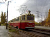 Трамвайный вагон ЛМ-49 № 3691 с прицепным вагоном ЛП-49 № 3990