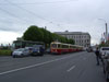 Трамвайные вагоны ЛМ-49 № 3691 с прицепным вагоном ЛП-49 № 3990 и ЛМ-47 № 3521 с прицепным вагоном ЛП-47 № 3584