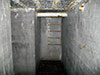 Лестница в шахту наблюдательного бронеколпака внутри ДОТа линии "Салпа"