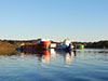 Судно обеспечения нефтяных платформ "ФД Анбитбл" с буксирами "Барс" и "ОТА-990" и танкер "Балт Флот 4"