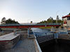Верхние ворота и разводной мост на шлюзе на Неркоонском канале