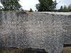 Надпись на первом камне, вынутом при строительстве автомагистрали №5 в 1988 - 1992 годах