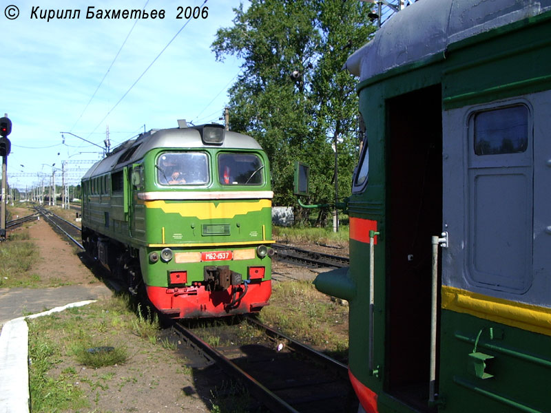 Прицепка тепловоза М62-1537 к электропоезду ЭР2-649