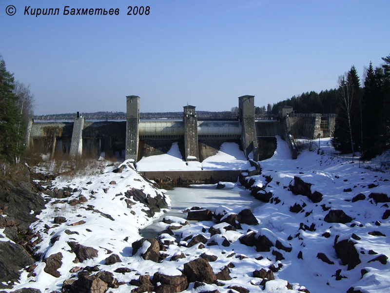 Плотина на Иматрнском водопаде