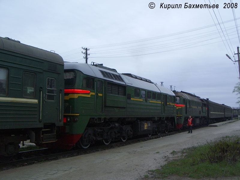 Тепловозы М62 в составе поездов Выборг – Светогорск и Выборг – Бородинское