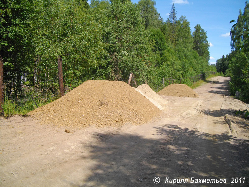 Заграждения территории Сайменского канала вдоль старой дороги Выборг – Иматра