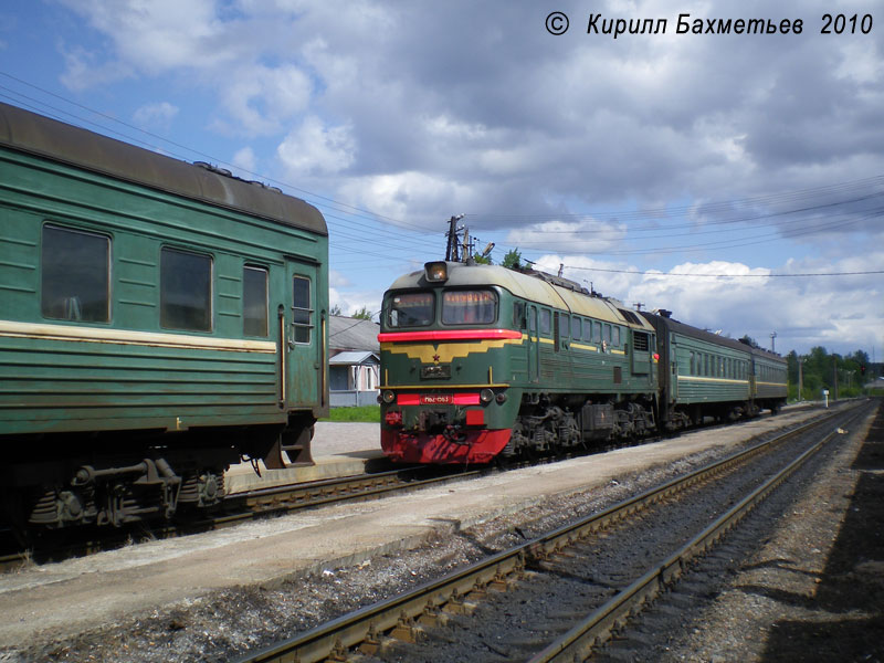 Тепловоз М62-1563 с поездом Хийтола – Выборг, прицепка к поезду Светогорск – Выборг