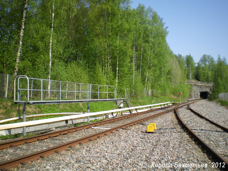 Пути в депо Хельсинского метрополитена