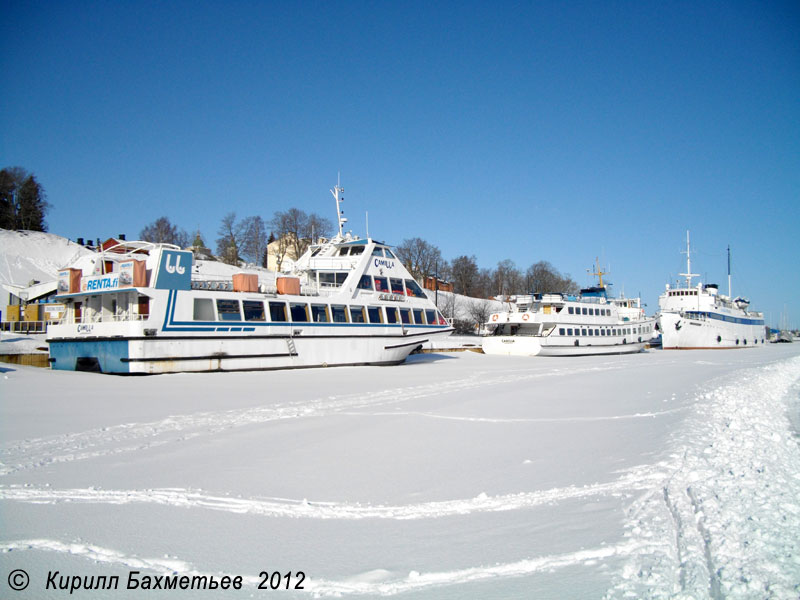 Теплоходы "Камилла", "Карелия" и "Браге"