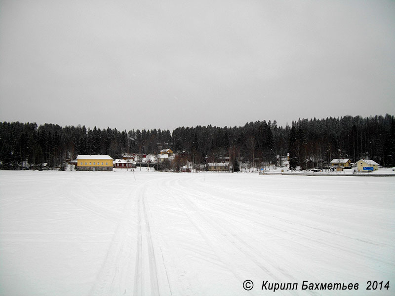 Лыжня на озере Керманъярви