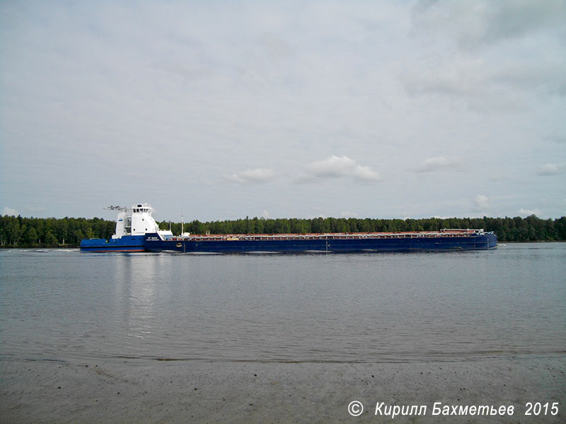 Буксир "Стальной" с баржей "ПТ-62009"