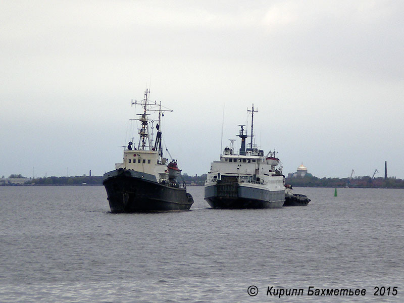 Паром "Шуя" с буксирами "МБ-169" и "РБ-98"