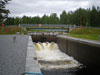 Заполнение верхней шлюзовой камеры водой