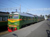 Тепловоз М62-1563 с пригородным поездом Выборг – Светогорск