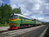Тепловоз М62-1488 с поездом Светогорск – Выборг, прицепка поезда Хийтола – Выборг