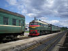 Тепловоз М62-1563 с поездом Хийтола – Выборг, прицепка к поезду Светогорск – Выборг
