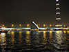 Кантемировский мост во время разводки
