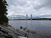 Кузьминский мост через Неву во время разводки