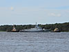 Малый ракетный корабль "Ураган" с буксирами "РБ Волчок" и "РБ-20"
