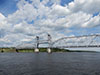 Кузьминский мост через Неву во время разводки